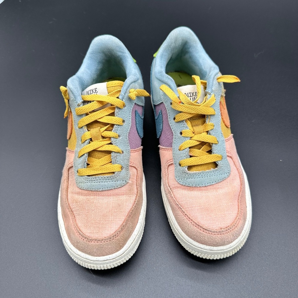 Nike Air Force 1 Low Sun Club Multi Color Casual Sneakers Women US 6.5‎
